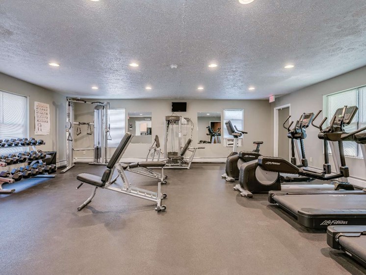Fitness Center With Updated Equipment at Parkstead Watertown at City Center, Watertown, 13601